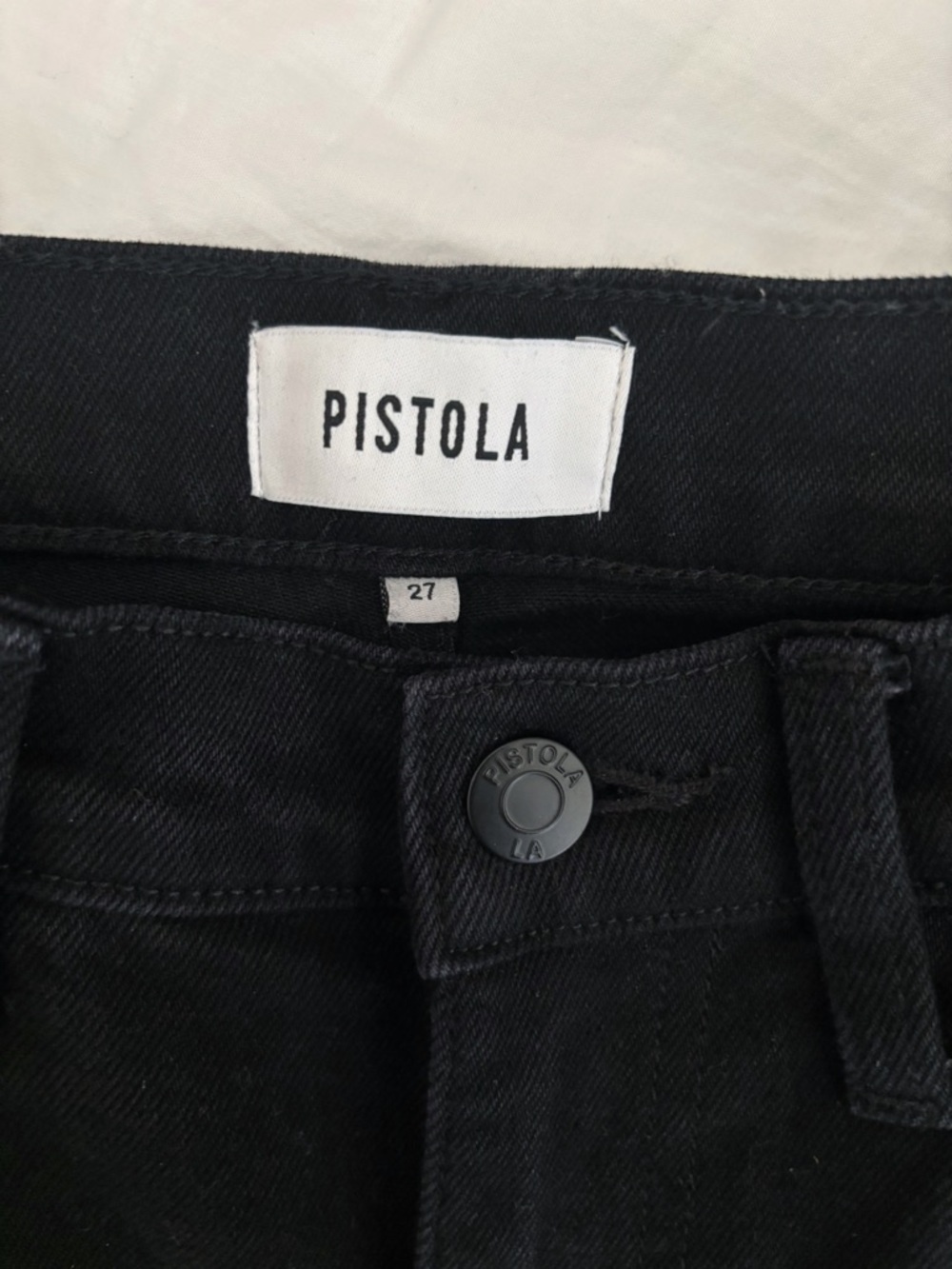 Pistola Black High Rise Lennon Crop Raw Hem Boot Jean Sz 27 - Picture 9 of 10